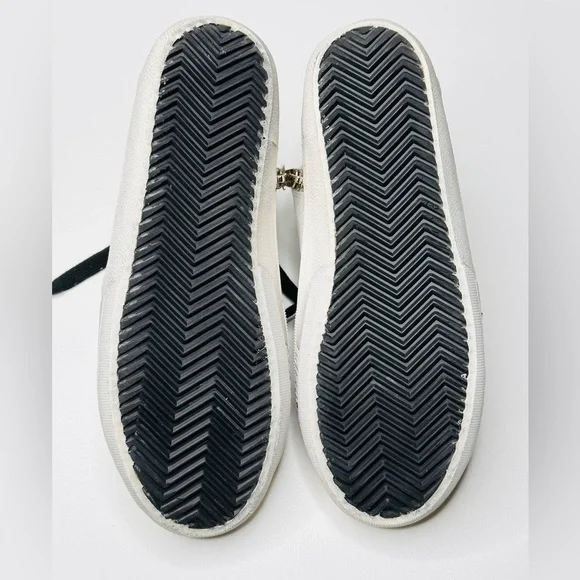 Golden Goose Slide White Grey Leather High Top Sneakers Shoes